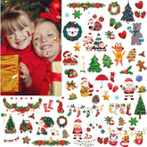 176PCS Glitter Christmas Tattoos for Kids, Temporary Tattoos for Christmas Stocking Stuffers Party Decorations Supplies, Xmas Tattoo Stickers for Boys and Girls Merry Christmas Eve Gift